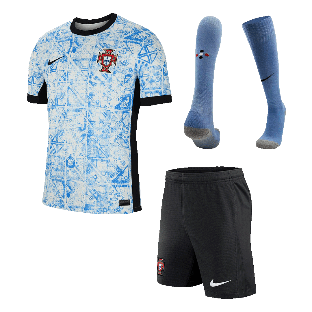 Portugal Away Football Jersey Kit (Jersey+Shorts+Socks) Euro 2024