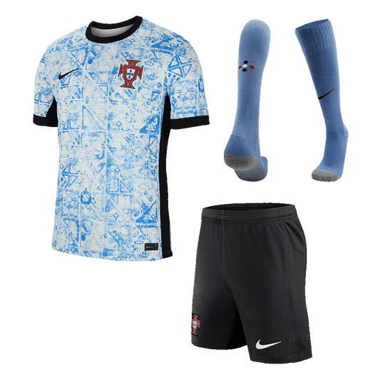 Portugal Away Football Jersey Kit (Jersey+Shorts+Socks) Euro 2024