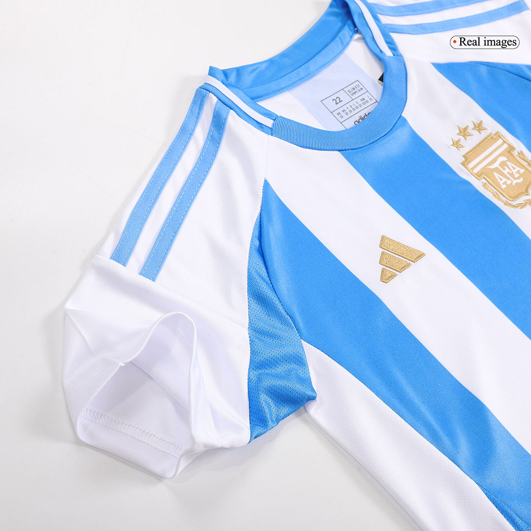 Argentina Kid's Home Football Jersey Kit (Jersey+Shorts+Socks) 2024