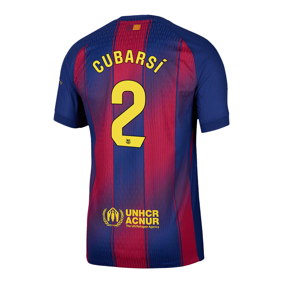 CUBARSÍ #2 Barcelona Home Player Version Soccer Jersey 2025/26