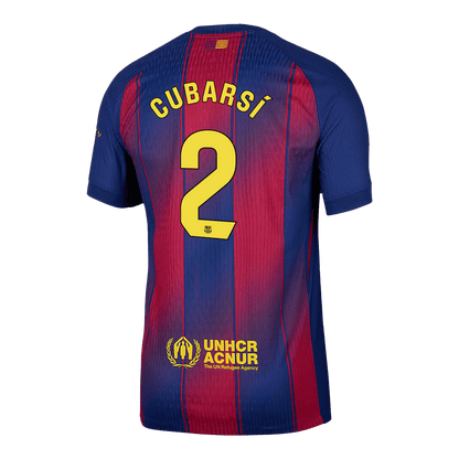 CUBARSÍ #2 Barcelona Home Player Version Soccer Jersey 2025/26