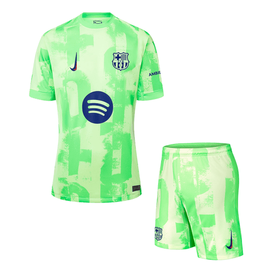 Barcelona Third Away Soccer Jersey Kit (Jersey+Shorts) 2024/25 - (Spotify Logo Without Text)