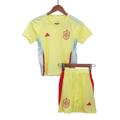 Spain Kid's Away Football Jersey Kit (Jersey+Shorts+Socks) Euro 2024