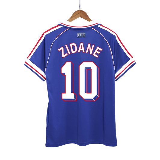 ZIDANE #10 France 1998 Home Retro Soccer Jersey