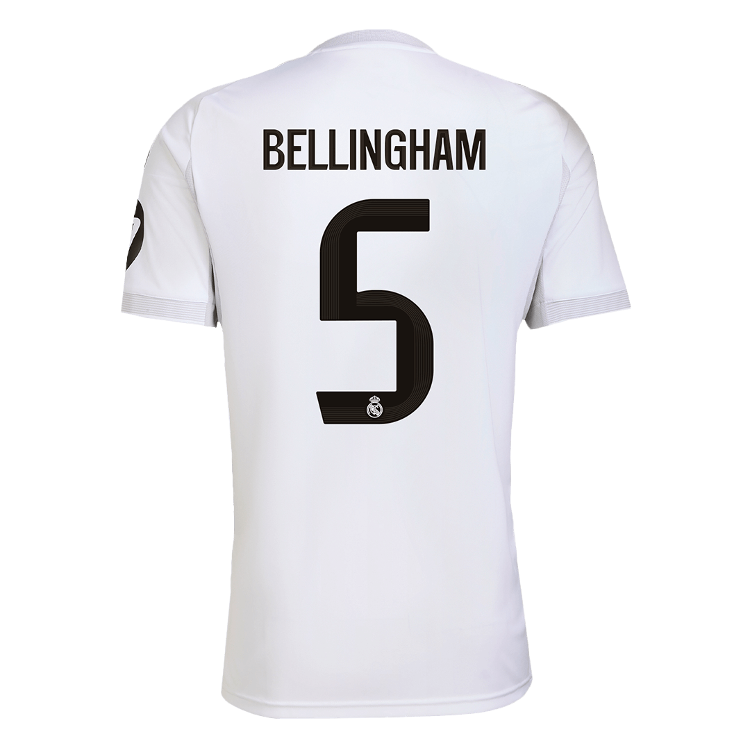 BELLINGHAM #5 Real Madrid Home Soccer Jersey 2025/26 White