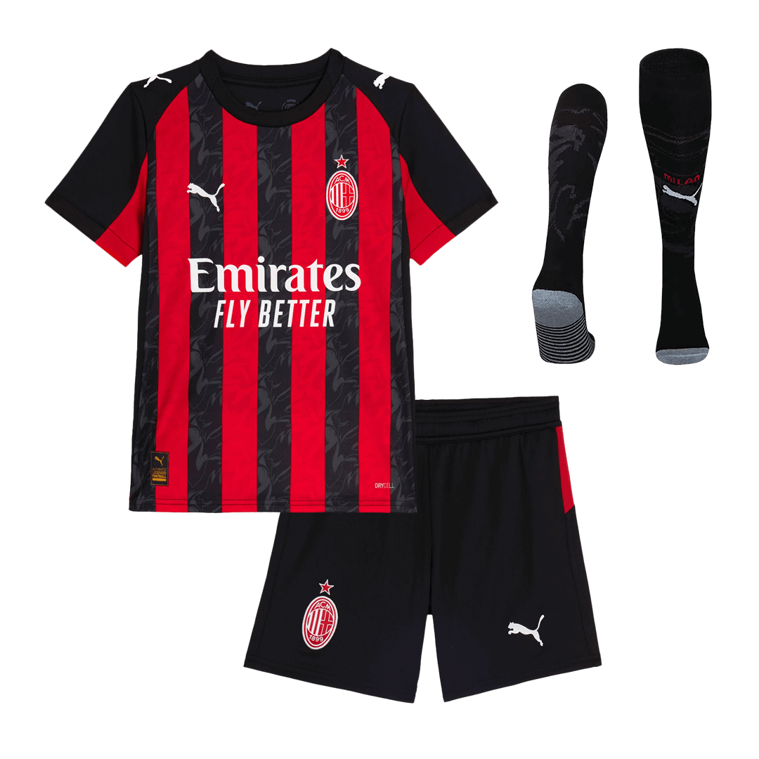 AC Milan Kid's Home Full Kit - Jersey+shorts 2025/26