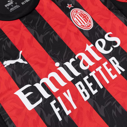 AC Milan Home Long Sleeve Soccer Jersey 2025/26