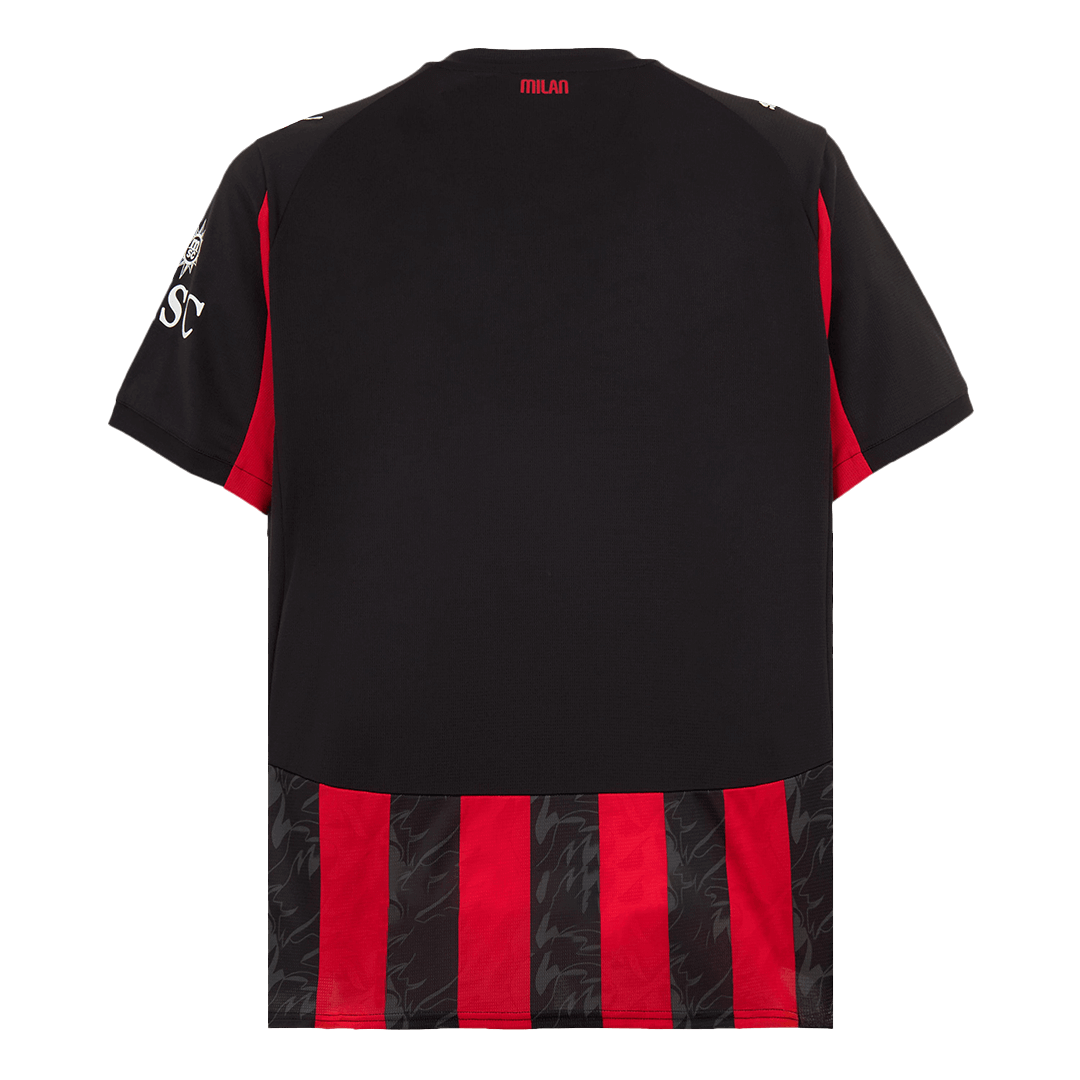 Camiseta de local del AC Milan 2025/26 roja y negra