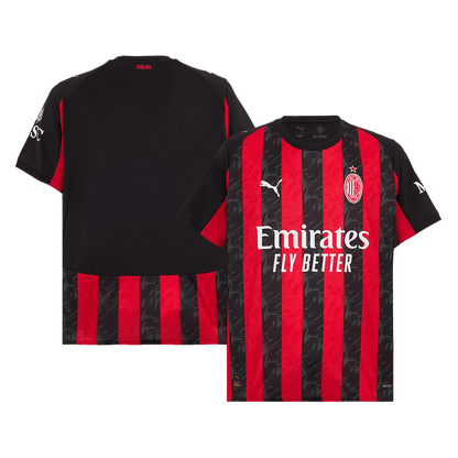 Camiseta de local del AC Milan 2025/26 roja y negra
