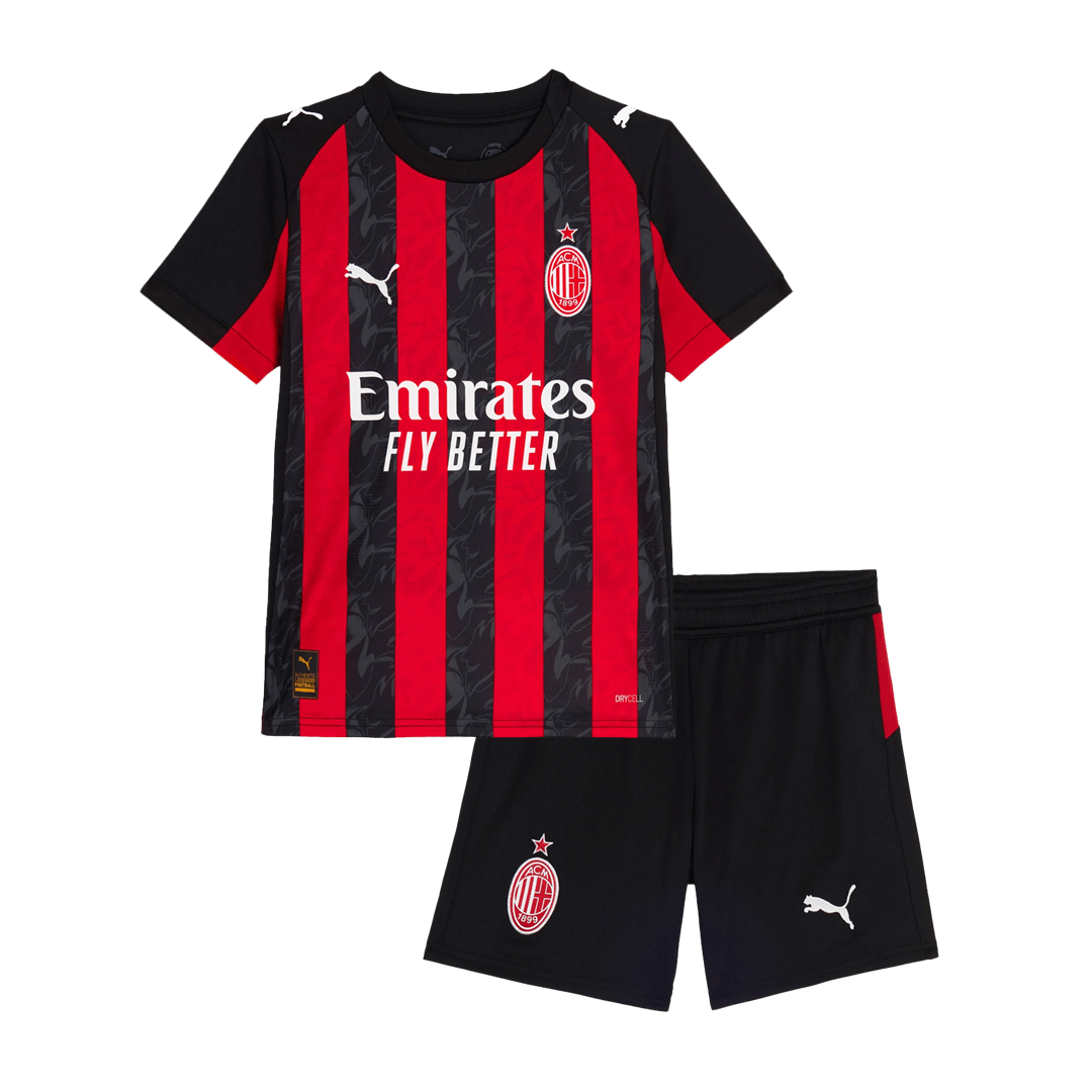 Tenue domicile enfant AC Milan - Maillot + Short 2025/26
