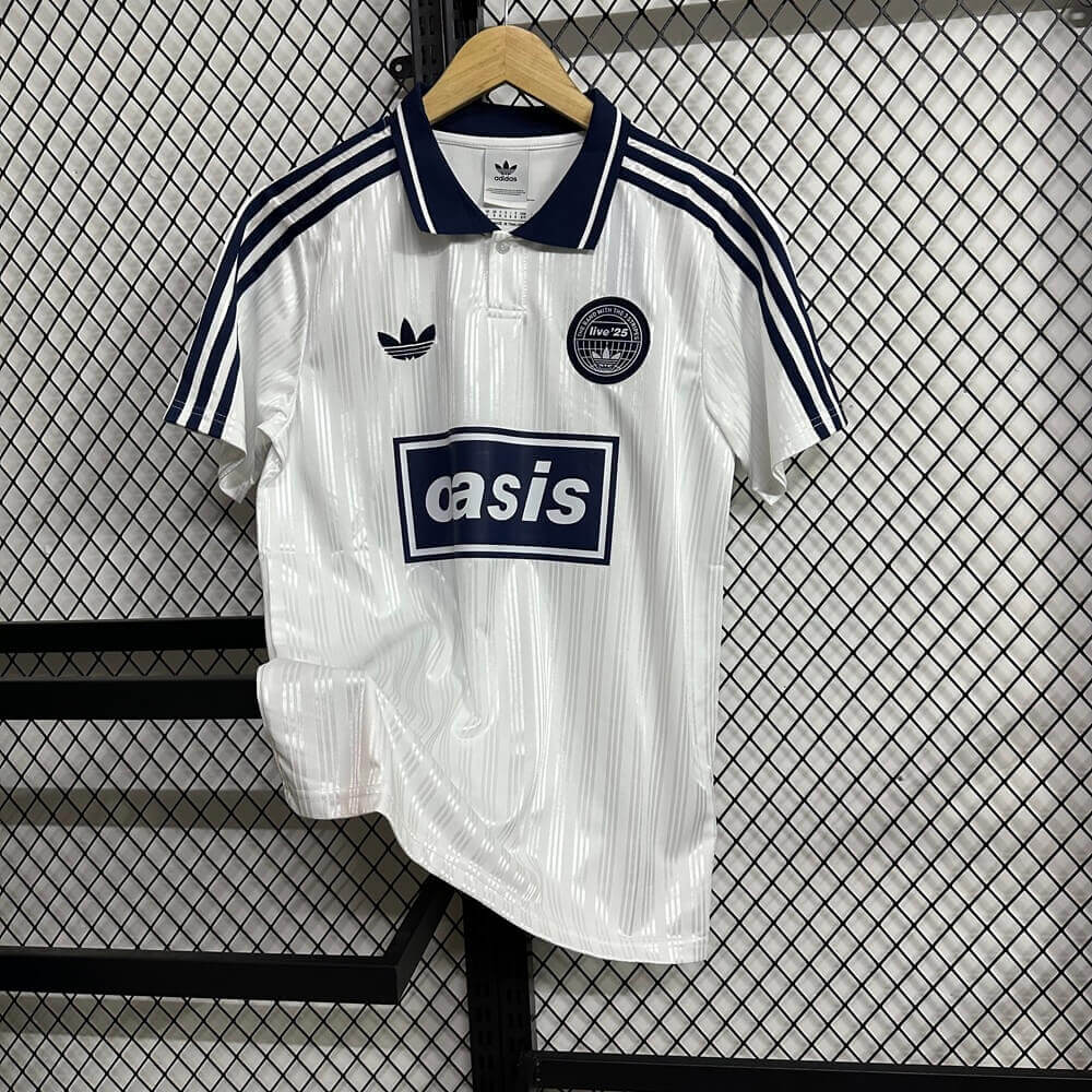Ad x Oasis Tour White Jacquard Jersey | FansJerseyHub