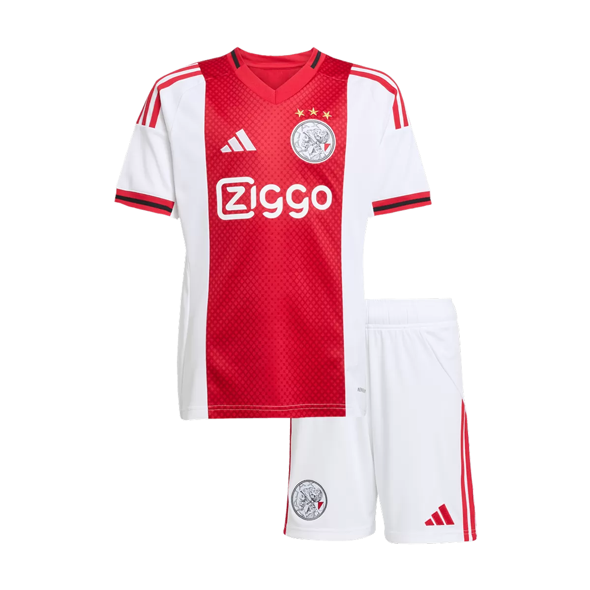 Equipación infantil de fútbol del Ajax para la temporada 2025/26 (camiseta + pantalón corto)