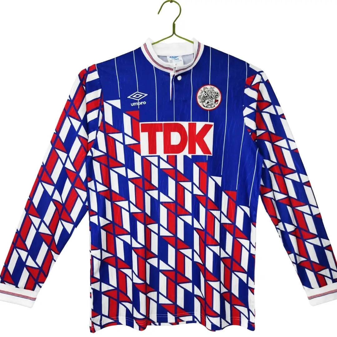 Retro Ajax Away Soccer Jersey 1989/90 Long Sleeve