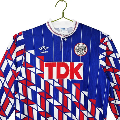 Retro Ajax Away Soccer Jersey 1989/90 Long Sleeve