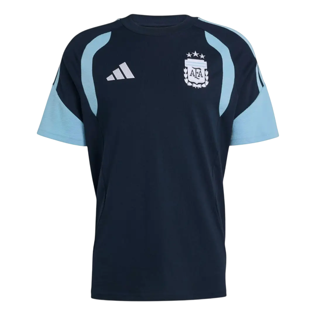 Maillot de football d'avant-match de l'Argentine pour la Coupe du Monde 2026, bleu marine