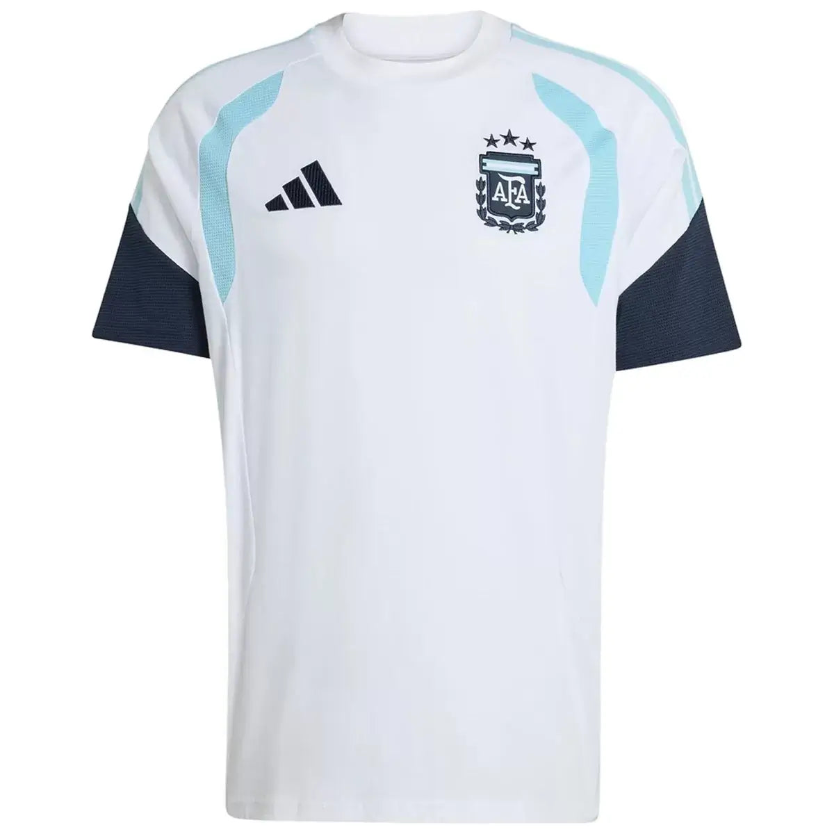 Maillot de football blanc d'avant-match de l'Argentine pour la Coupe du Monde 2026