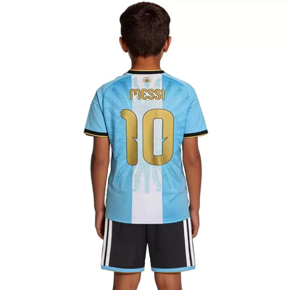Kit de camiseta local de Argentina para niños (Camiseta y pantalones cortos 2026)