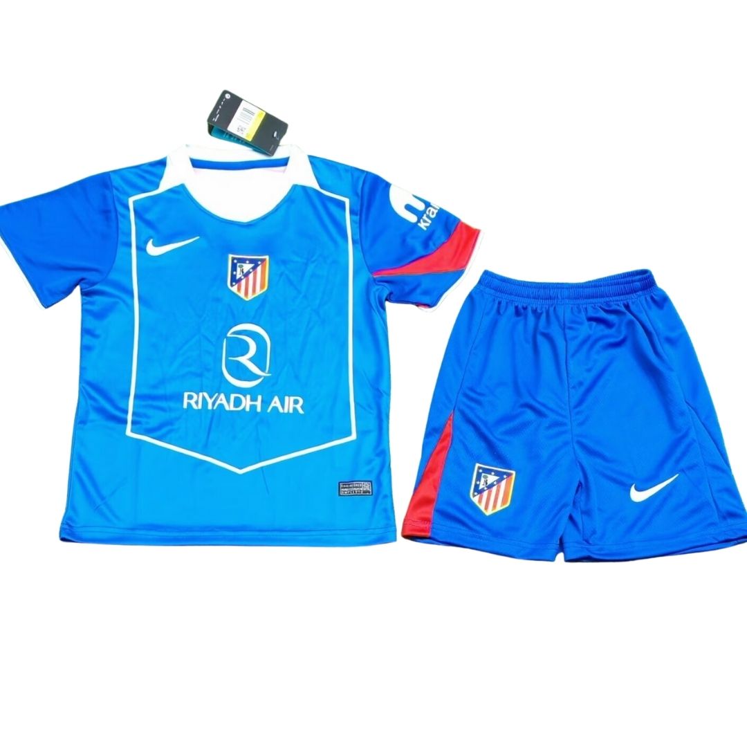 Tercera equipación visitante infantil del Atlético de Madrid - Camiseta + Pantalón corto 2025/26