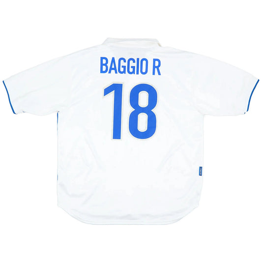 BAGGIO R #18 Italy 1998 Away Retro Football Jersey