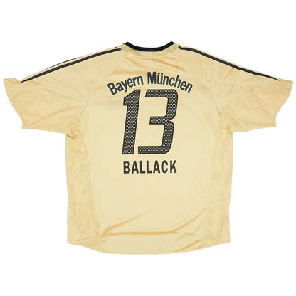 Camiseta de fútbol retro de visitante del Bayern Múnich 2004/05, número 13, Ballack