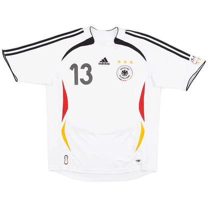 Camiseta de fútbol retro local de Alemania 2006 de Ballack #13