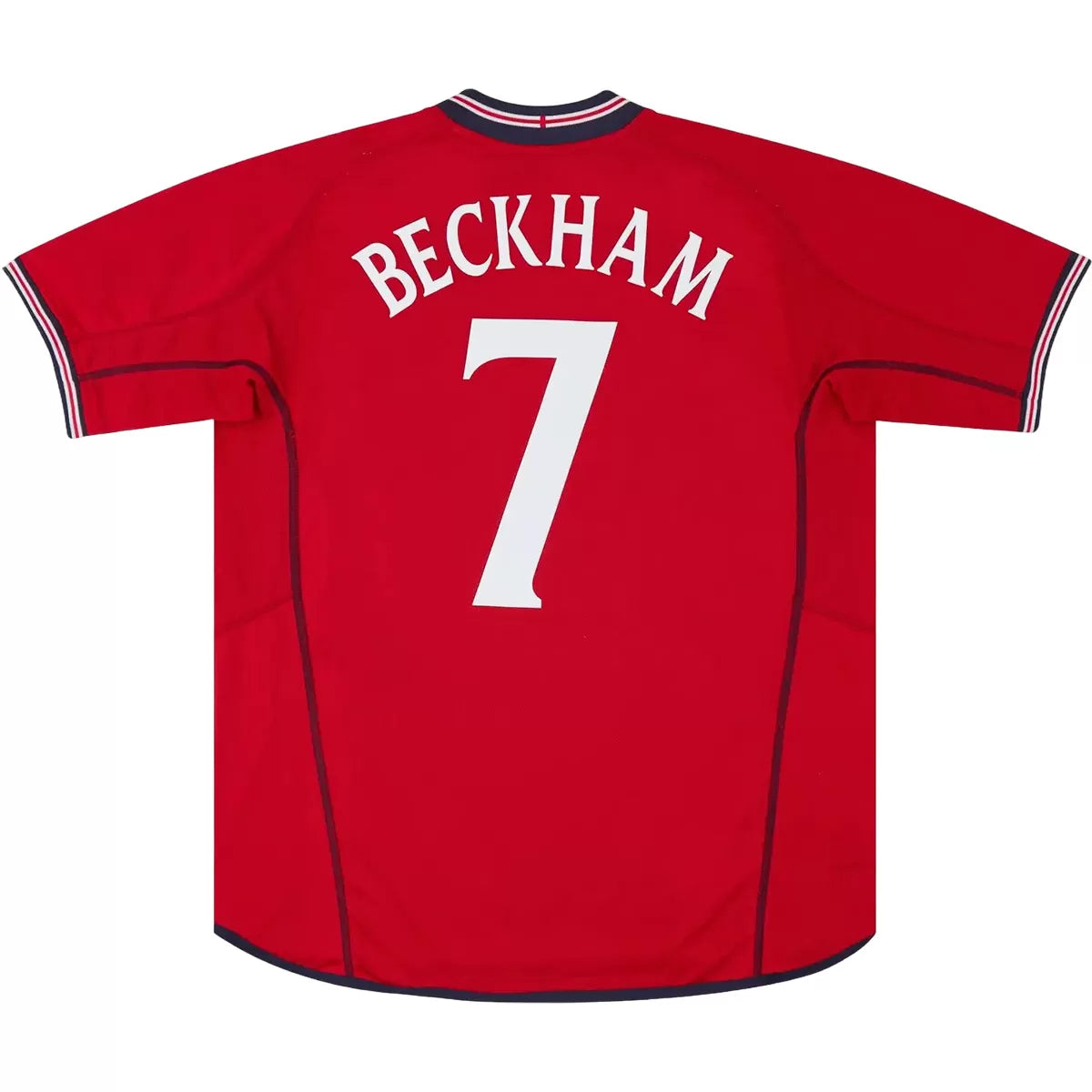 BECKHAM #7 Camiseta de fútbol retro de Inglaterra, visitante, Mundial 2002