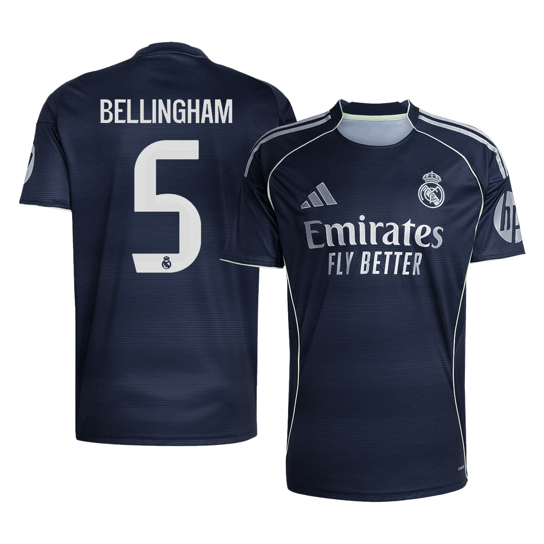 Camiseta de visitante del Real Madrid 2025/26, número 5, de Bellingham