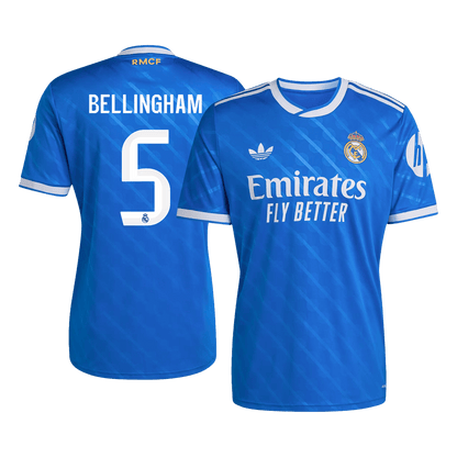 Camiseta de visitante del Real Madrid BELLINGHAM #5, tercera equipación 2025/26
