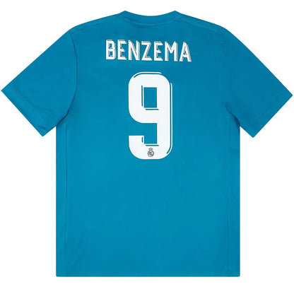 Maillot de football rétro extérieur troisième de Benzema, Real Madrid, saison 2017/18, n°9, BENZEMA