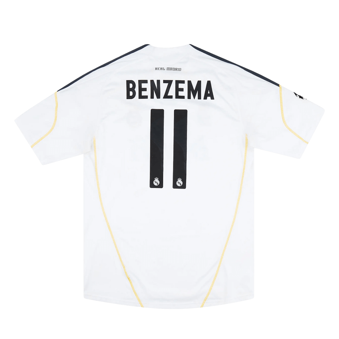 BENZEMA #11 Real Madrid 2009/10 Retro Home Soccer Jersey
