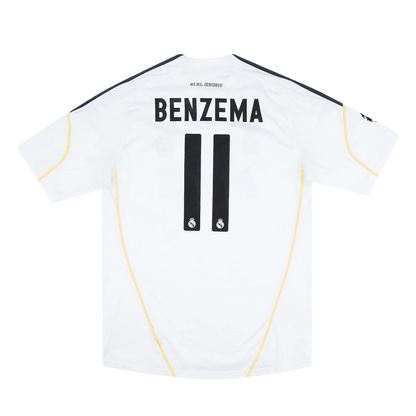 BENZEMA #11 Real Madrid 2009/10 Retro Home Soccer Jersey