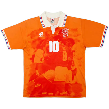 Maillot Rétro de Foot Domicile BERGKAMP #10 Pays-Bas Euro 1996