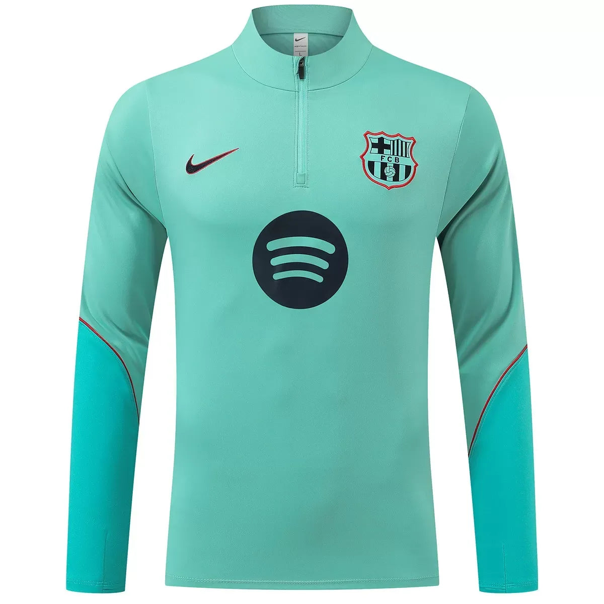 Survêtement enfant Barcelone à fermeture éclair 1/4 noir 2025/26