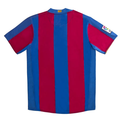 Maillot de football rétro domicile Messi #19 Barcelone 2007/08