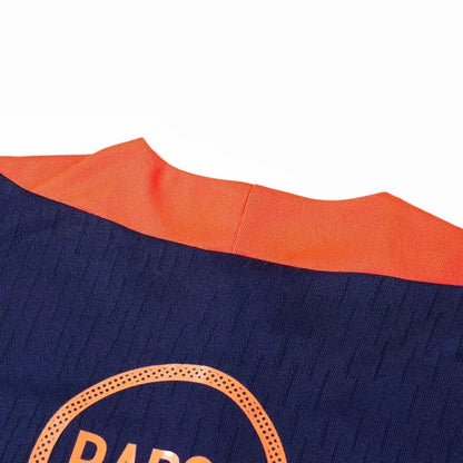 Chándal infantil Barcelona con cremallera de 1/4, temporada 2025/26, negro y naranja