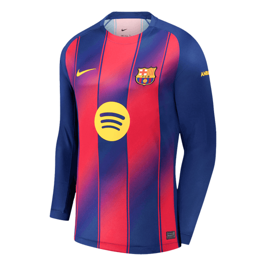 Barcelona Home Long Sleeve Soccer Jersey 2025-2026