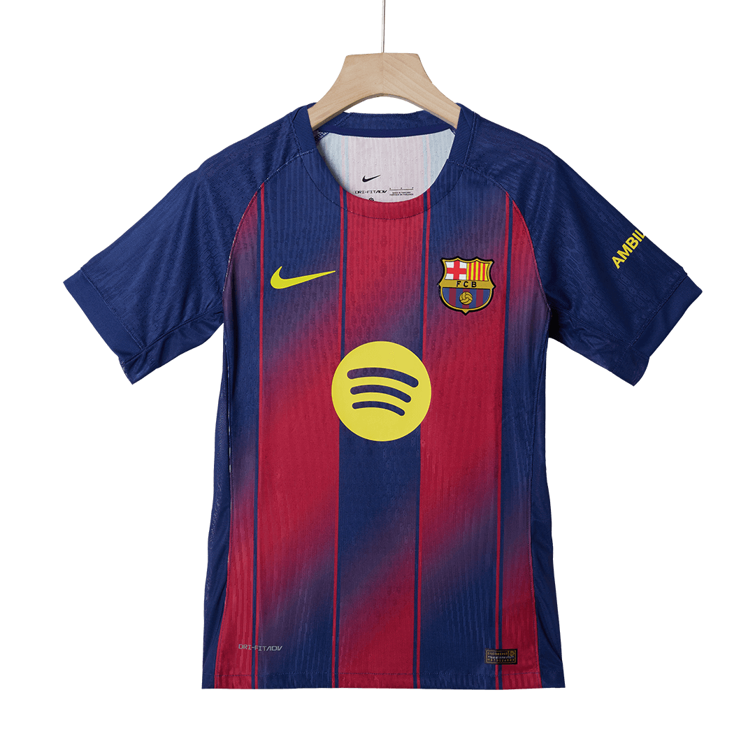 LAMINE YAMAL #10 Barcelona Home Player Version Soccer Jersey 2025/26 Kopa Trophy