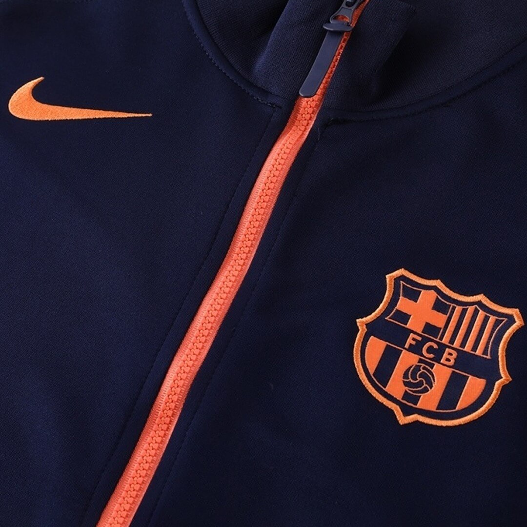 Veste d'entraînement du FC Barcelone 2025/26 - Bleu marine et orange