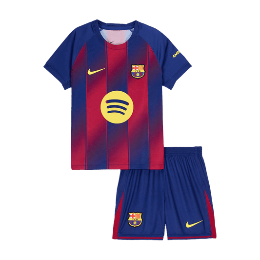 Barcelona Kid's Home 2025/26 Kit - Jersey+shorts