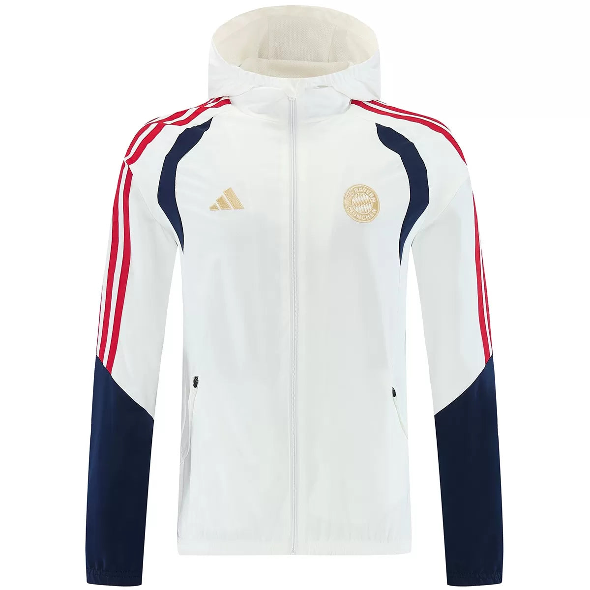 Bayern Munich Windbreaker Tracksuit 2026/27 (Hoodie+Pants) White