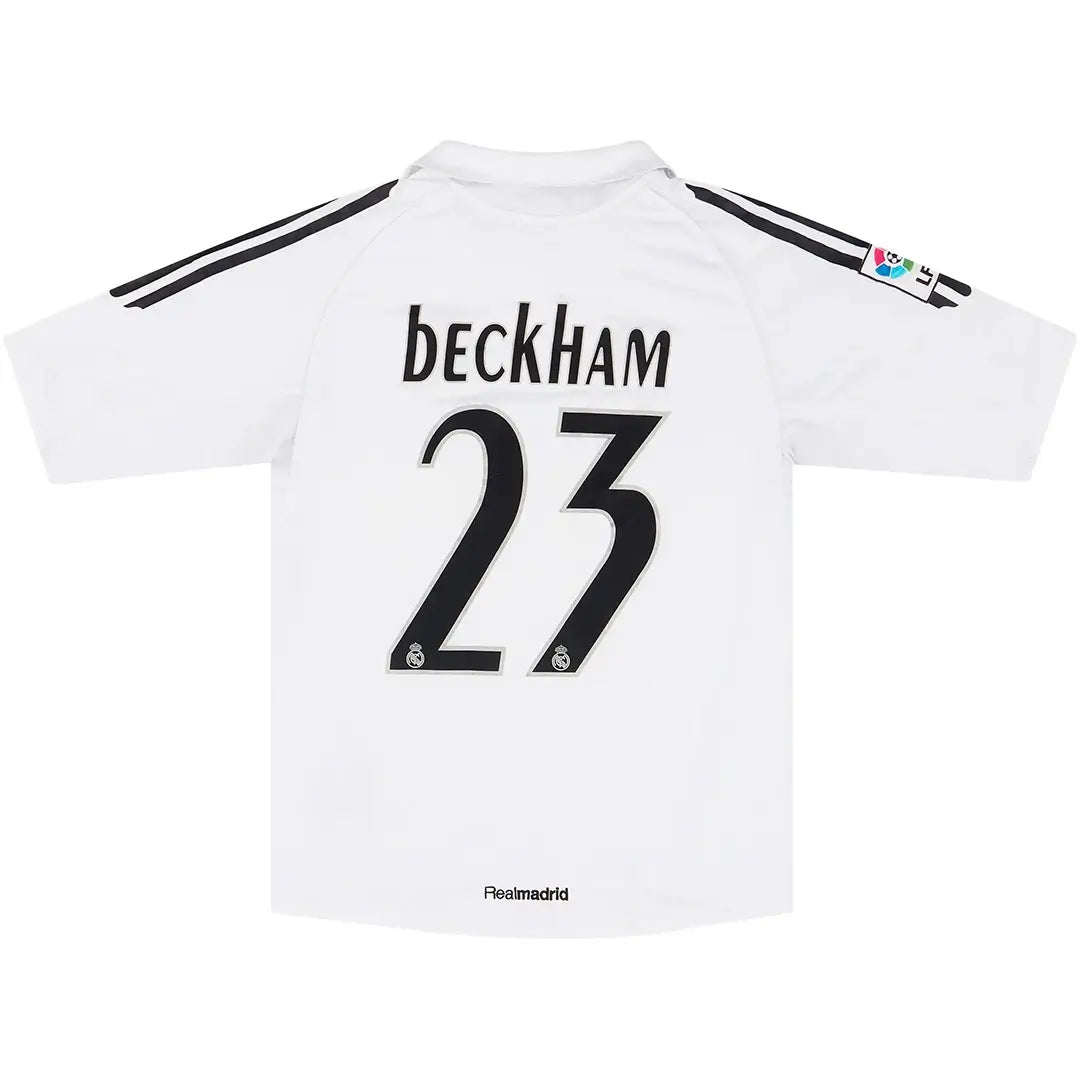 Maillot de football rétro domicile Real Madrid 2005/06 de Beckham n°23