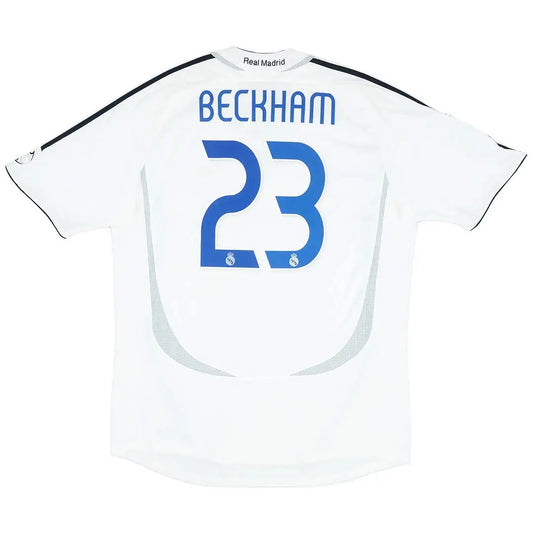 Beckham #23 Real Madrid 2006/07 Home Retro Football Jersey