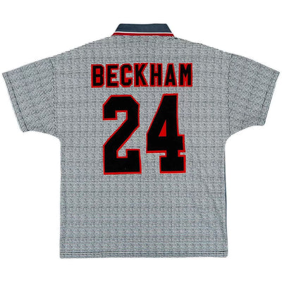 Beckham #24 Manchester United 1995/96 Third Away Retro Soccer Jersey