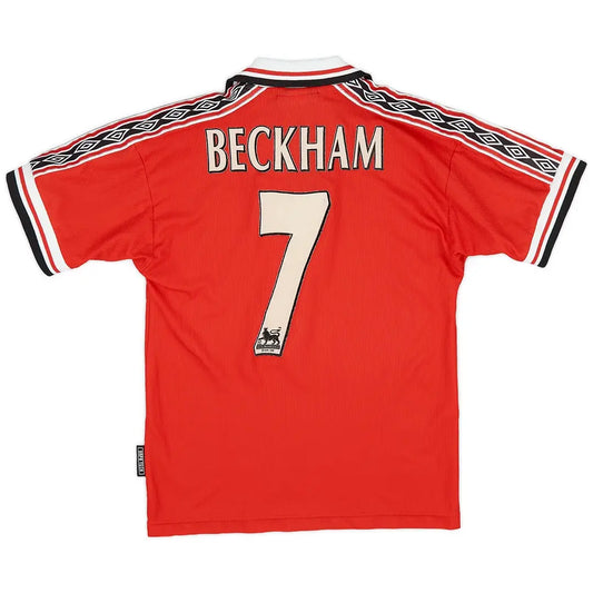Beckham #7 Manchester United 1998/99 Home Retro Jersey