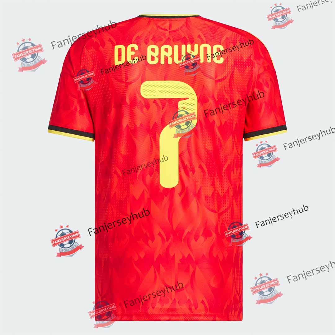 De Bruyne #7 Red Devils Europe Player Version Home Jersey 2026 World Cup