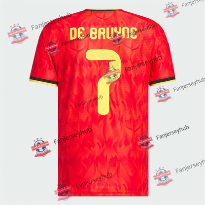 De Bruyne #7 Red Devils Europe Player Version Home Jersey 2026 World Cup