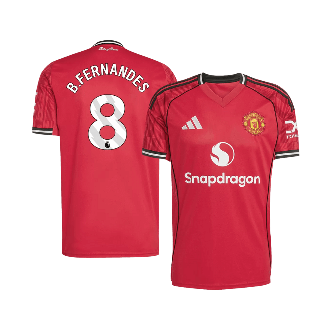 Camiseta de fútbol local del Manchester United 2025/26 de B. FERNANDES #8