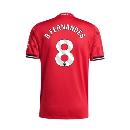 Camiseta de fútbol de B. FERNANDES #8 del Manchester United, versión jugador local, temporada 2025/26