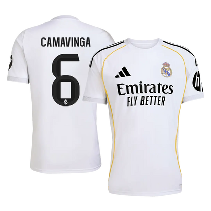 CAMAVINGA #6 Real Madrid Home Soccer Jersey 2025/26