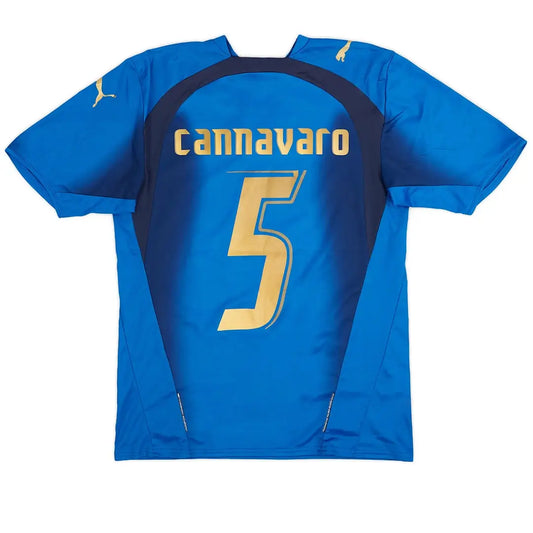 Maillot de football rétro domicile Italie 2006 CANNAVARO #5